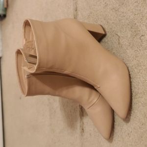 Lulu's Tan Pointed Toe Ankle Boots